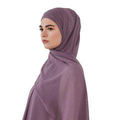 Rosy finch chiffon scarf with headband