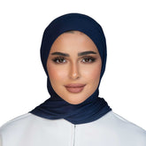 Navy Blue Cotton Scarf