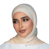 Milky Beige Cotton Scarf