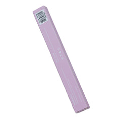 Purple rectangular box with a barcode on a white background