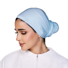 Signature Sky Blue Cotton Turban