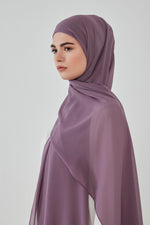 Rosy finch chiffon scarf without headband - Haneenalsaify