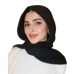 Black Wool Winter Scarf