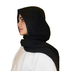 Black Wool Winter Scarf