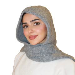 Grey Wool Winter Scarf