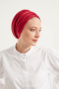 3 Turbans, Dark Brown & White Velvet + 1 Color of Your Choice - Haneenalsaify