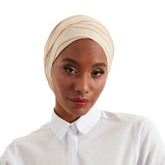Light Beige Cotton Turban
