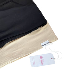 3 Turbans, Black & Light Beige Cotton + 1 Color of Your Choice