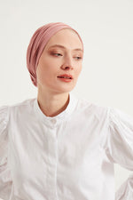 3 Turbans, Dusty Pink & White Cotton  + 1 Color of Your Choice - Haneenalsaify