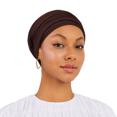 3 Turbans, Black & Light Beige Cotton + 1 Color of Your Choice