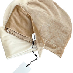 3 Turbans, Beige & Black Velvet + 1 Color of Your Choice