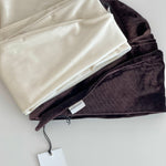 3 Turbans, Dark Brown & White Velvet + 1 Color of Your Choice - Haneenalsaify
