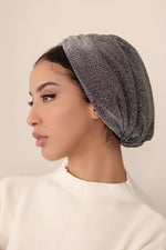 Silver Shimmer Cap Turban - Haneenalsaify