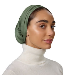 Olive Green Cotton Turban