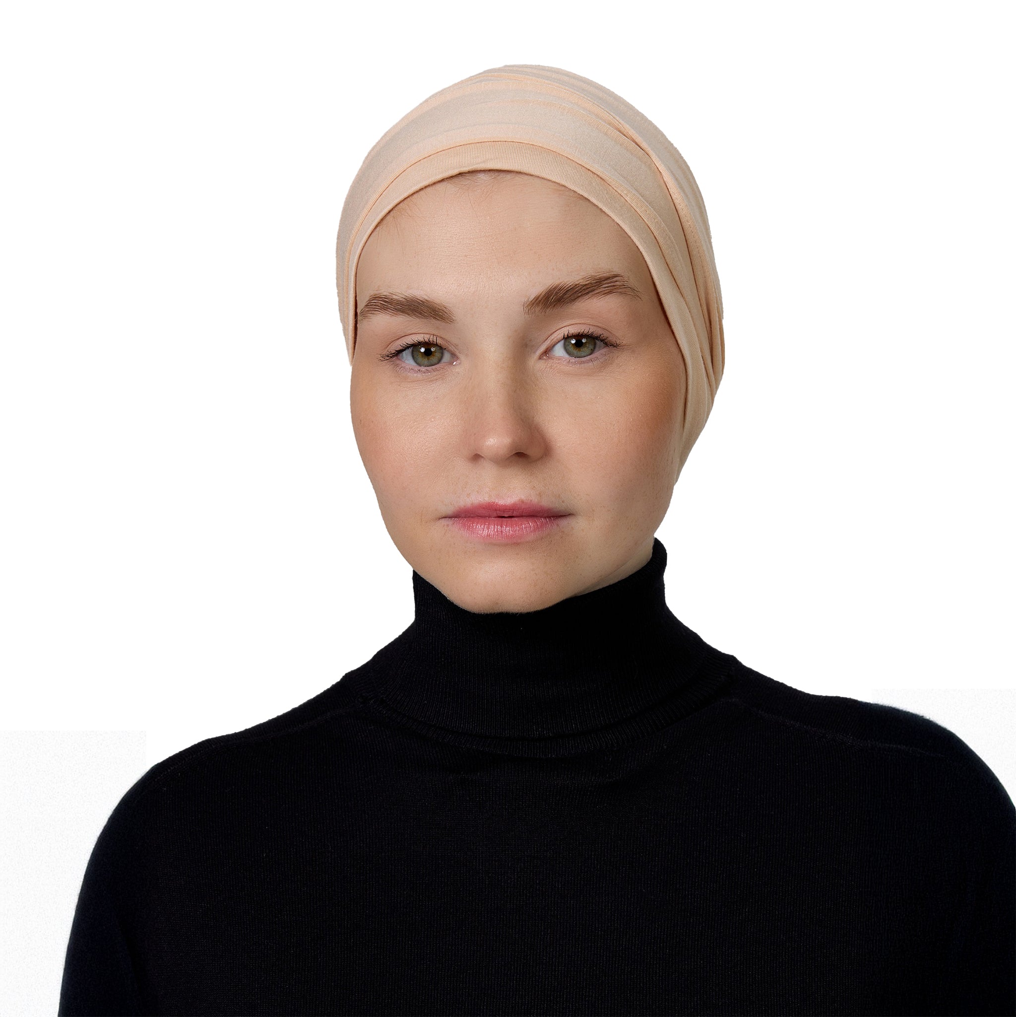 Peach Beige Cotton Turban