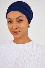 Royal Blue  Cotton Turban - Haneenalsaify