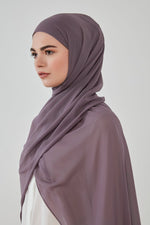 Cordovan chiffon scarf with headband - Haneenalsaify