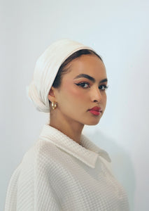 White velvet turban - Haneenalsaify