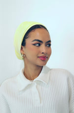 Yellow velvet turban - Haneenalsaify